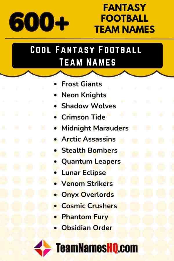 Creative Fantasy Football Team Names: Player-Based Generator for Unique Names