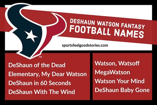 Best Deshaun Watson Fantasy Football Team Names for a Laugh in 2023