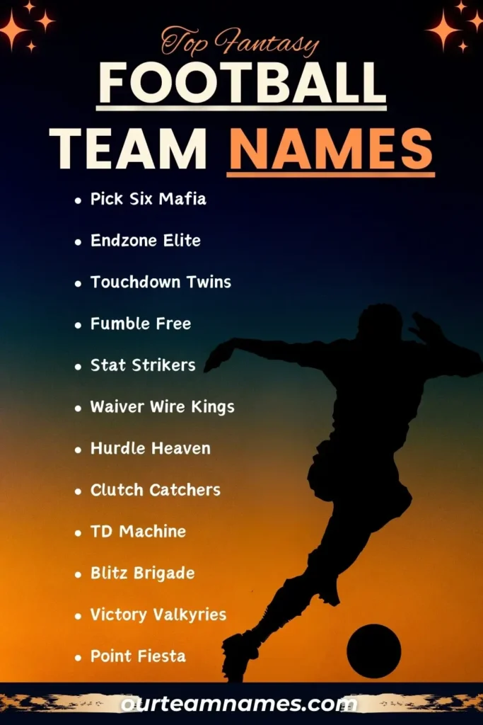 Creative Fantasy Football Team Names: Player-Based Generator for Unique Names