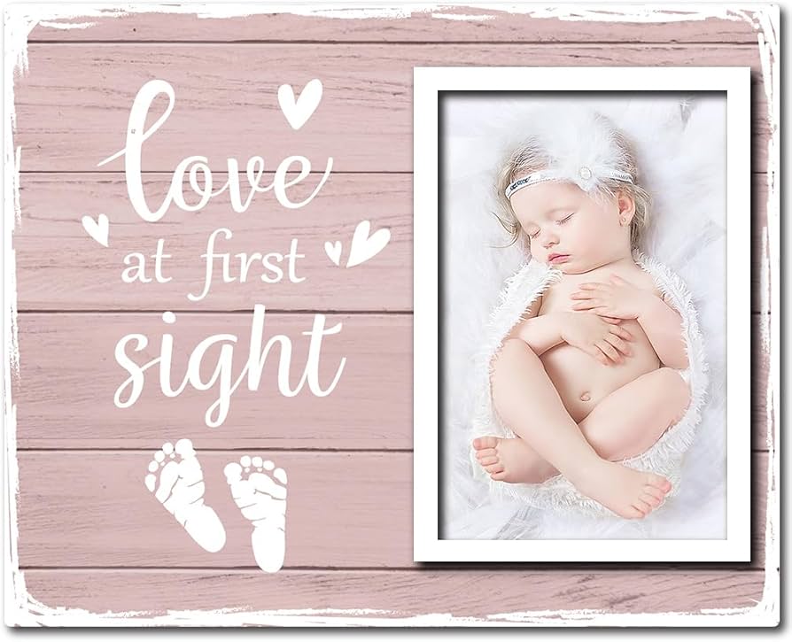 Love at First Sight Picture Frame – Perfect Keepsake for New Moms and Baby Showers