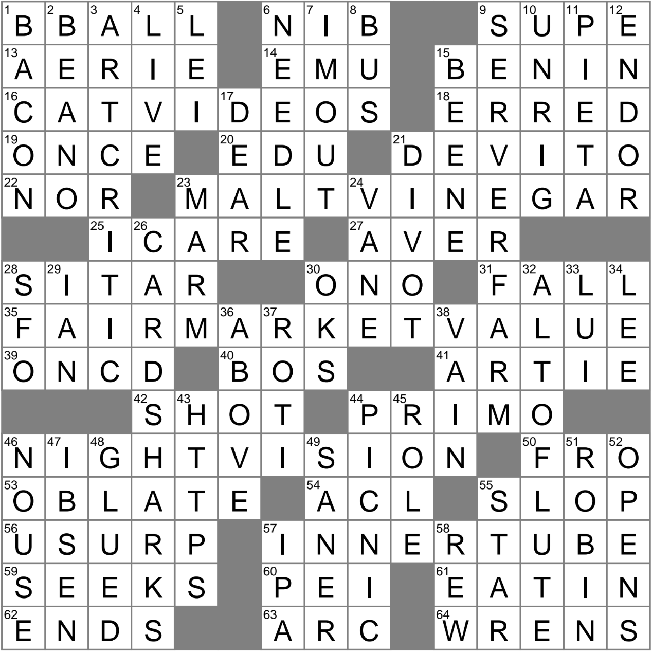 Find Factory Seconds for Short Crossword Answer in NYT Puzzle