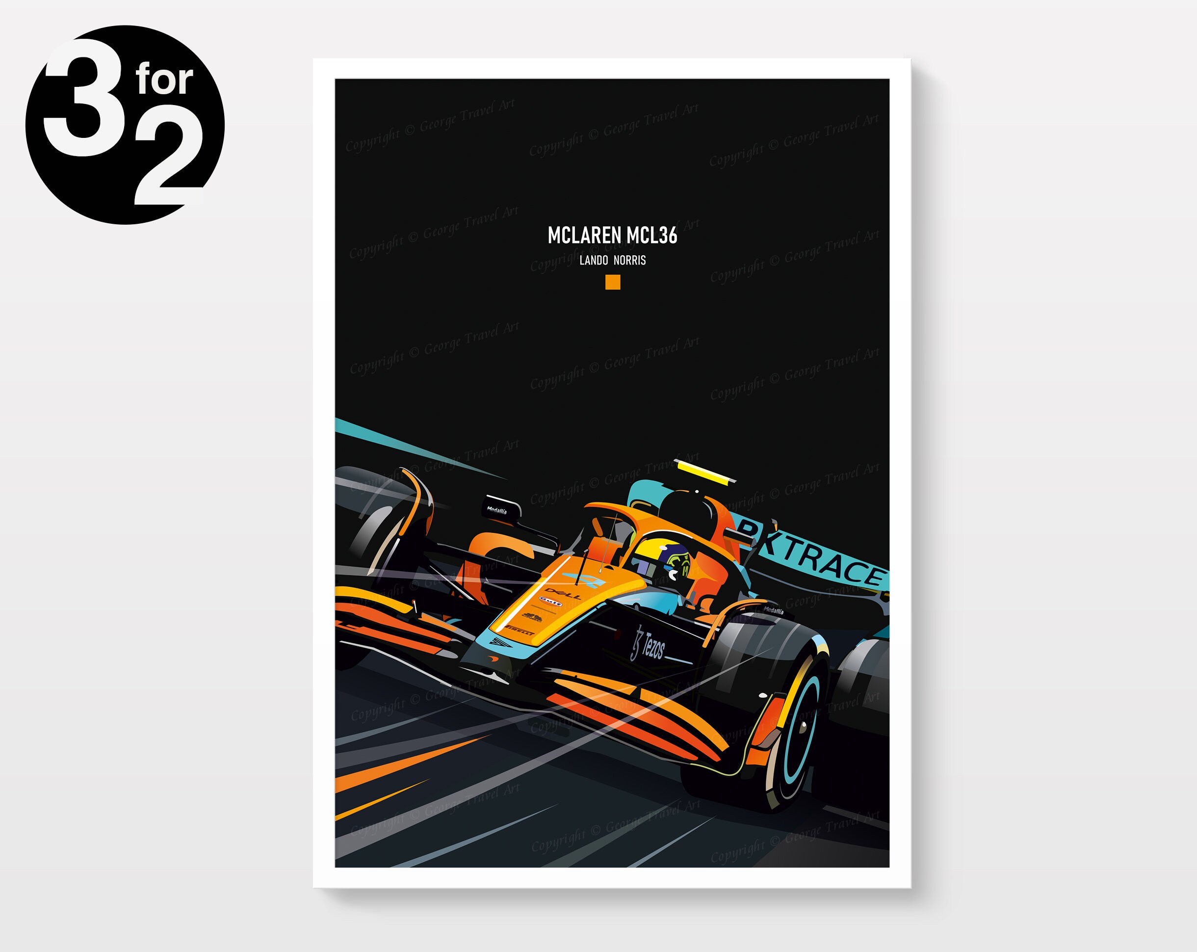 Exclusive Lando Norris & Alex Albon Poster for Formula 1 Fans