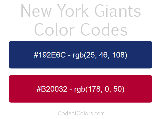 What is the Official New York Giants Blue Paint Color? RGB, HEX, and More