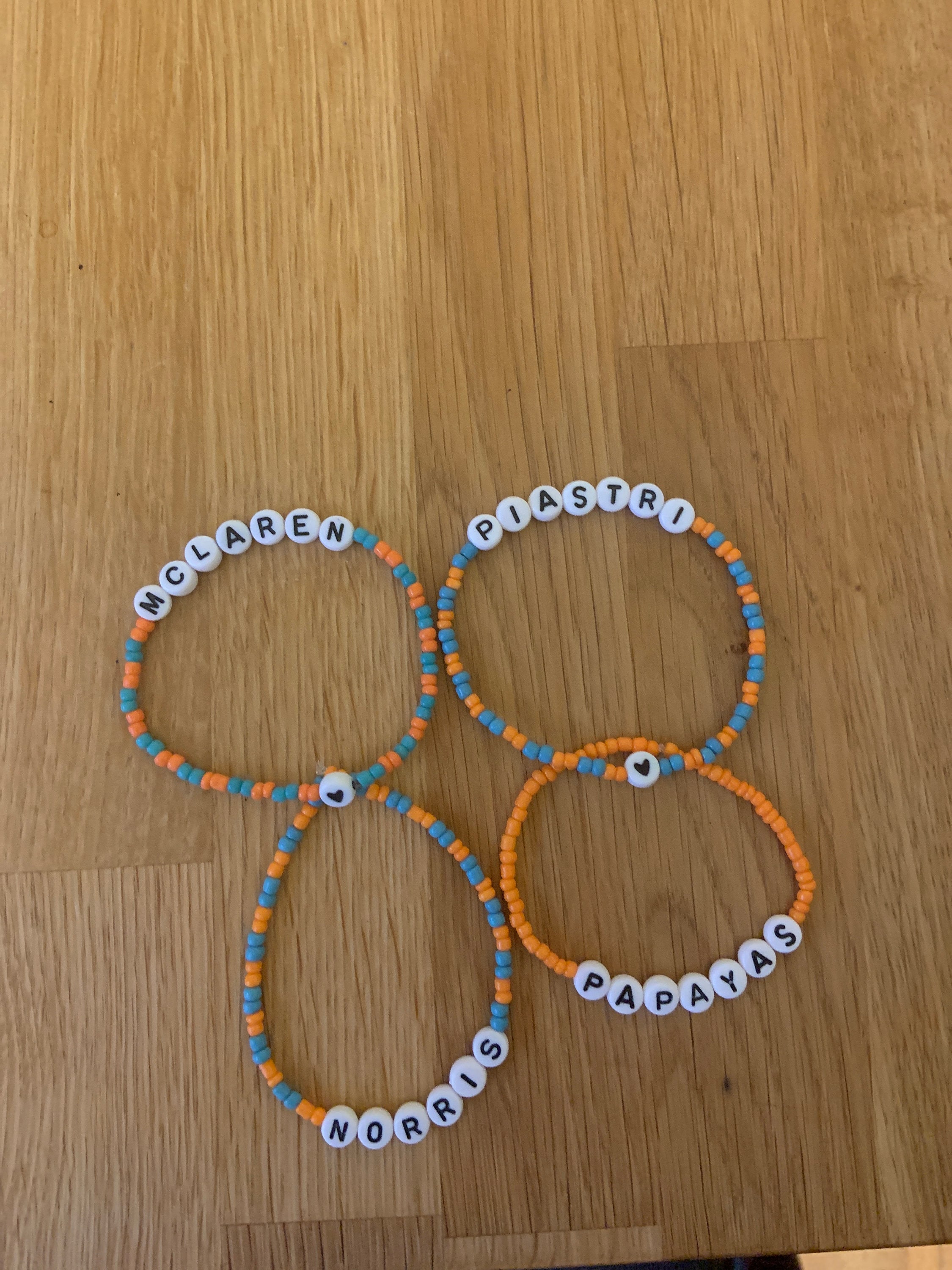 Buy McLaren F1 Bracelet | Limited Edition LN4 Inspired Beaded Bracelet for F1 Lovers