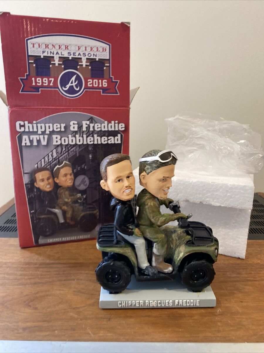 Limited Edition Chipper Jones & Freddie Freeman ATV Bobblehead for Braves Fans