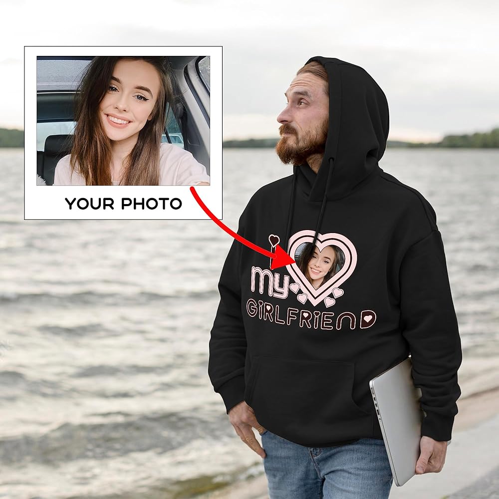 Custom Hoodie Featuring Your Girlfriends Picture – Unique & Meaningful