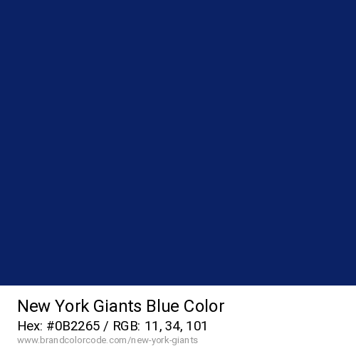 What is the Official New York Giants Blue Paint Color? RGB, HEX, and More