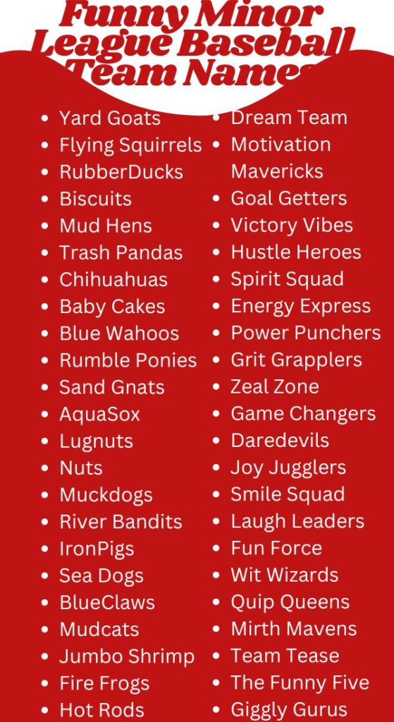 Hilariously Inappropriate Baseball Team Names for Your League