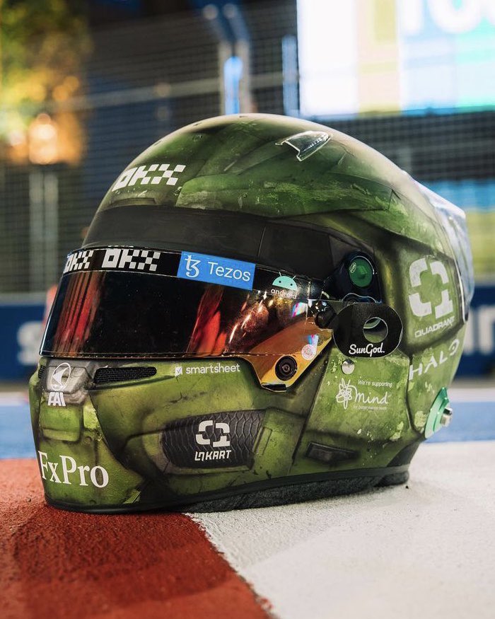 Lando Norris Halo Helmet: A Unique Tribute to Master Chief at Singapore GP