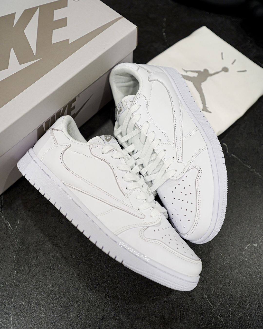 All-White Travis Scott x Air Jordan 1 Low: A Collectors Dream