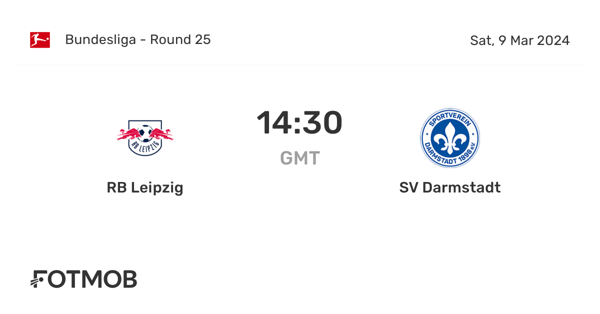 Darmstadt 98 vs RB Leipzig Stats: Bundesliga 2023/2024 Match Preview