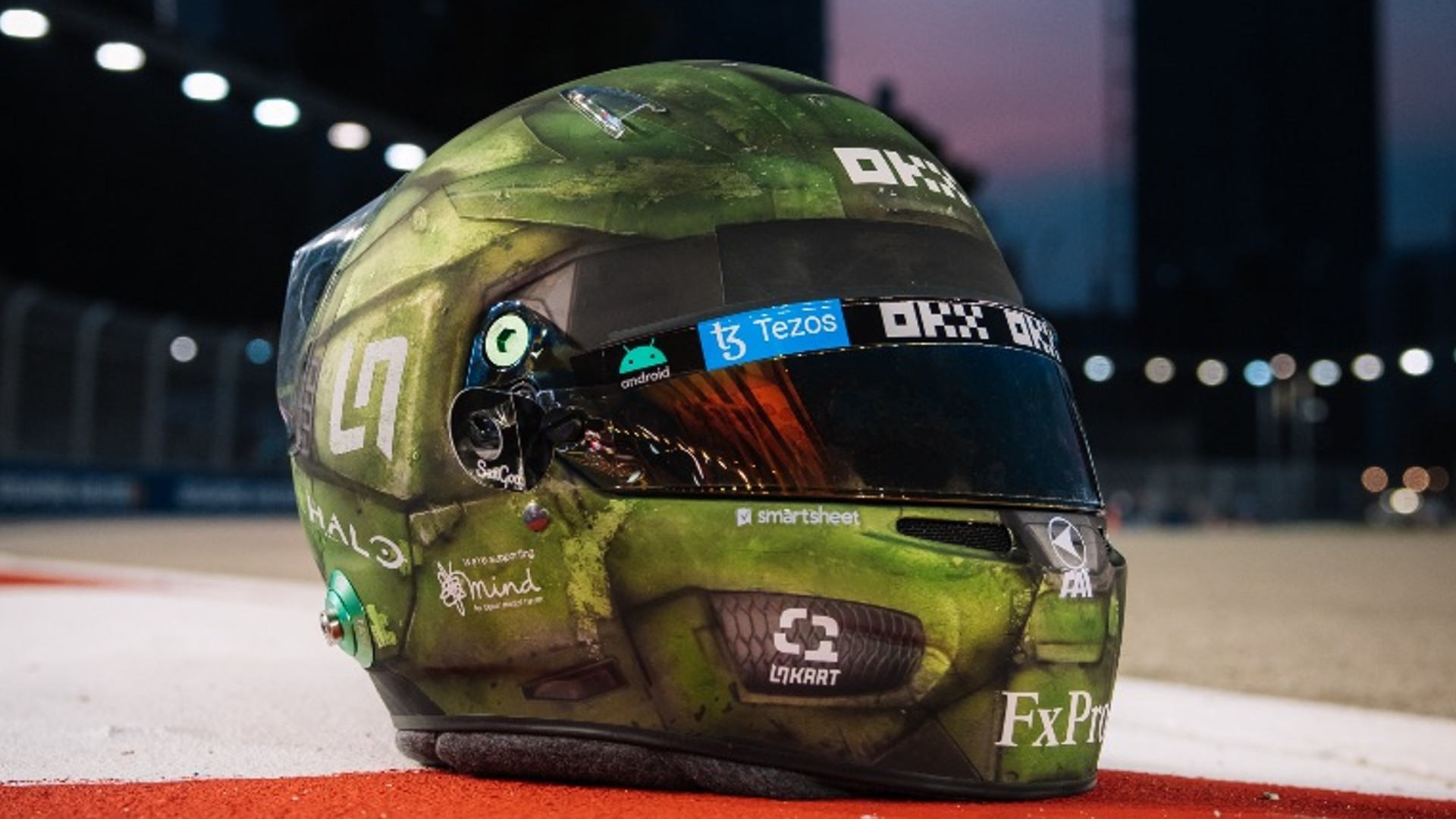 Lando Norris Halo Helmet: A Unique Tribute to Master Chief at Singapore GP