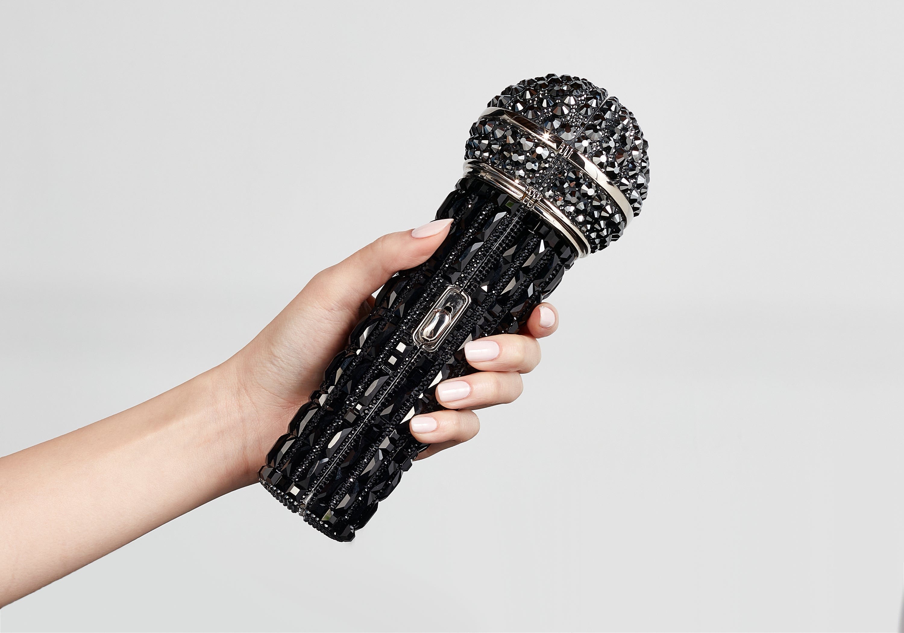 Judith Leiber Swarovski Microphone Clutch: A Luxury Crystal-Embellished Accessory