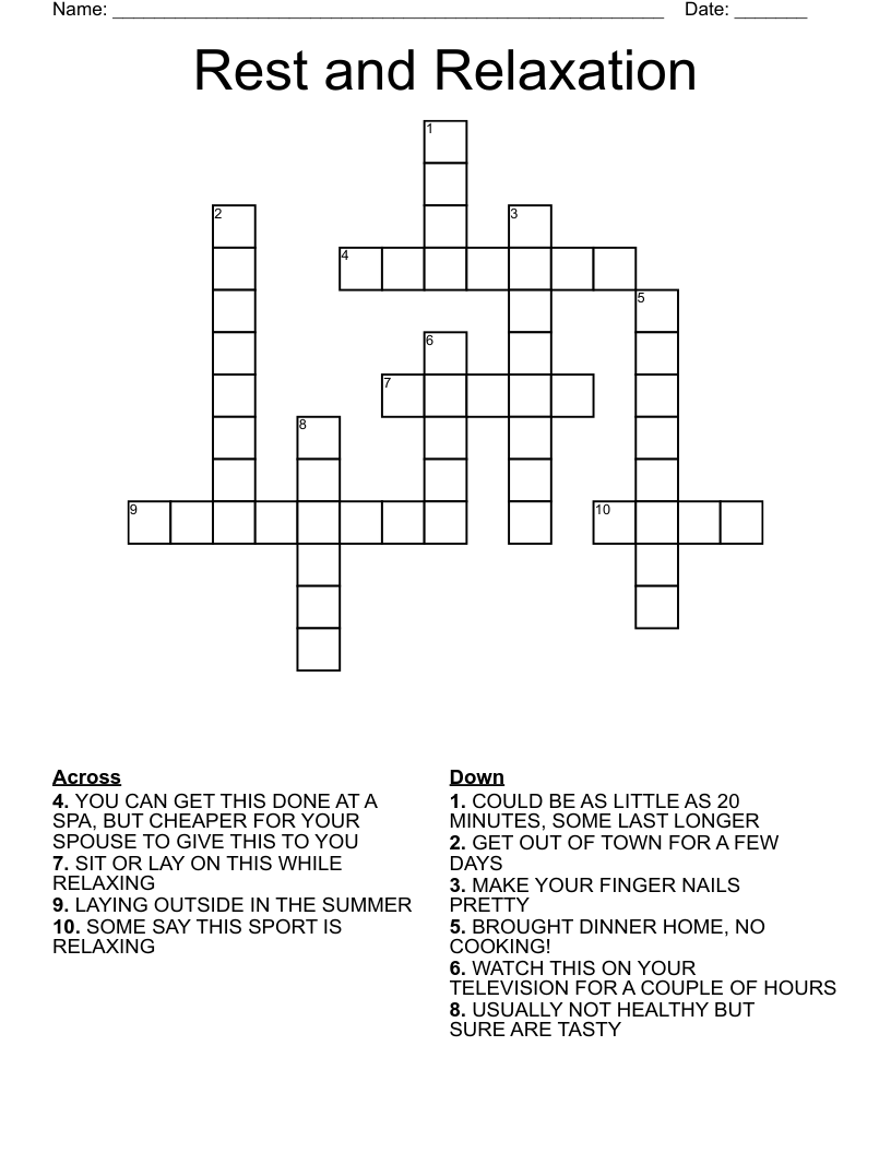 What Does Get Some Rest Mean in Crossword Puzzles?